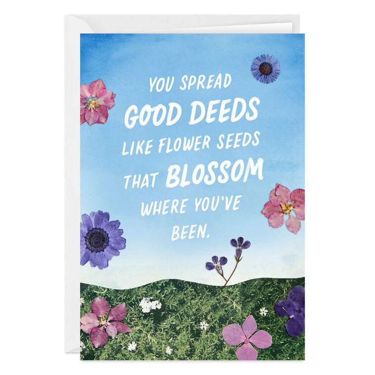 hallmark Good Deeds Blossom Custom Thank You Card