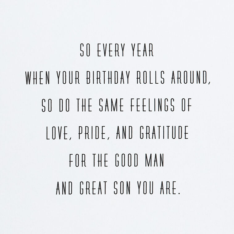 Hallmark Good Man Great Son Birthday Card For Son