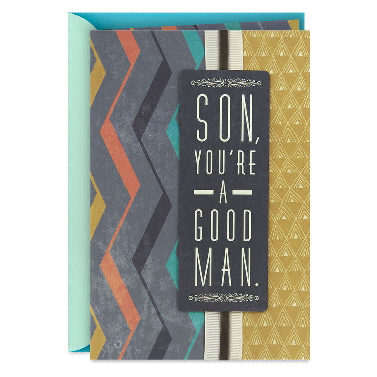 hallmark Good Man Great Son Birthday Card for Son