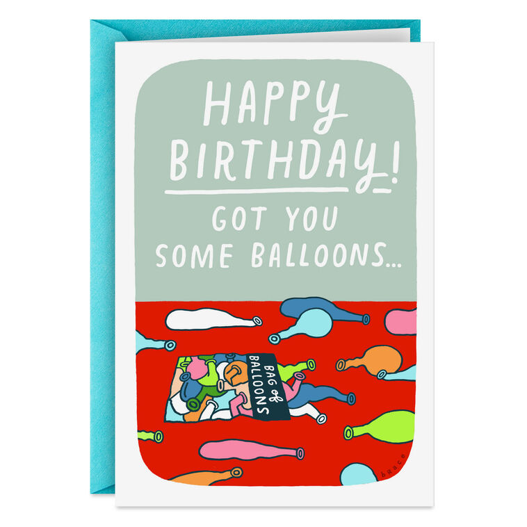 hallmark Got You Some Balloons Funny Birthday Card