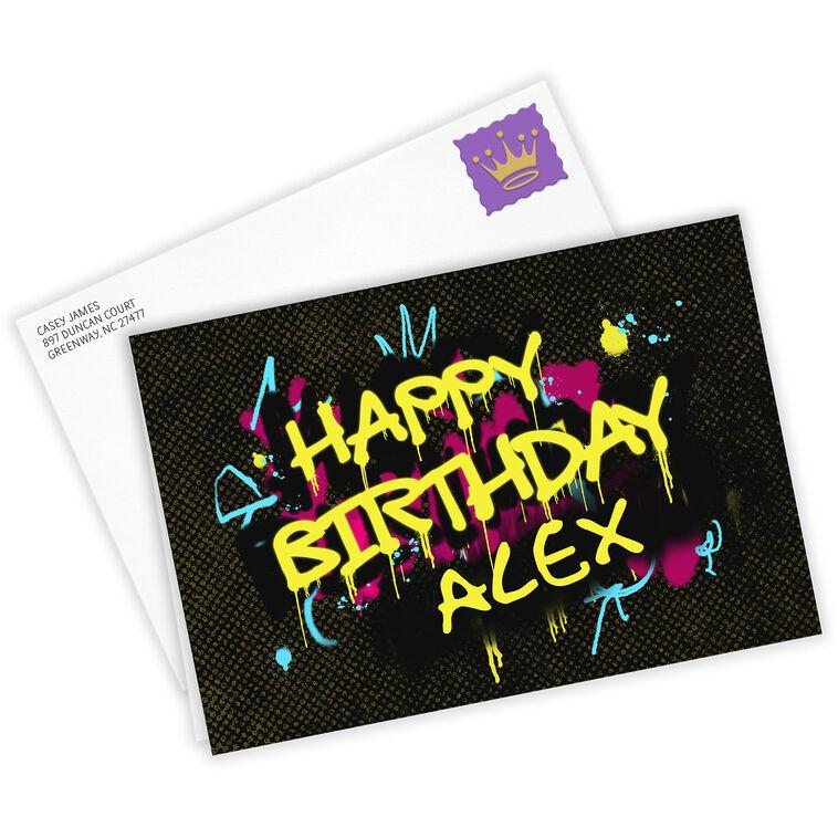 Hallmark Graffiti Lettering Custom Birthday Card