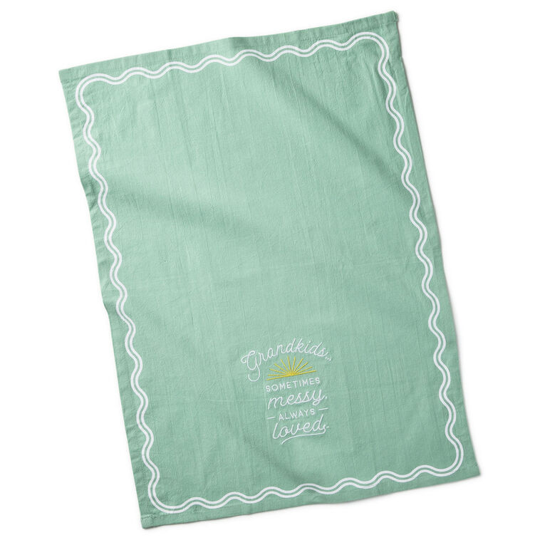 Hallmark Grandkids Messy And Loved Tea Towel 18x26