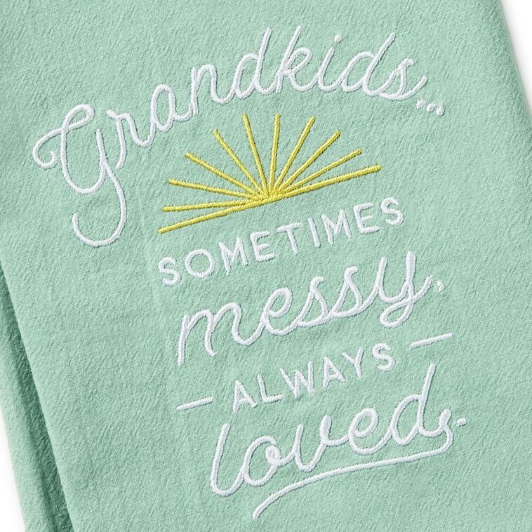Hallmark Grandkids Messy And Loved Tea Towel 18x26