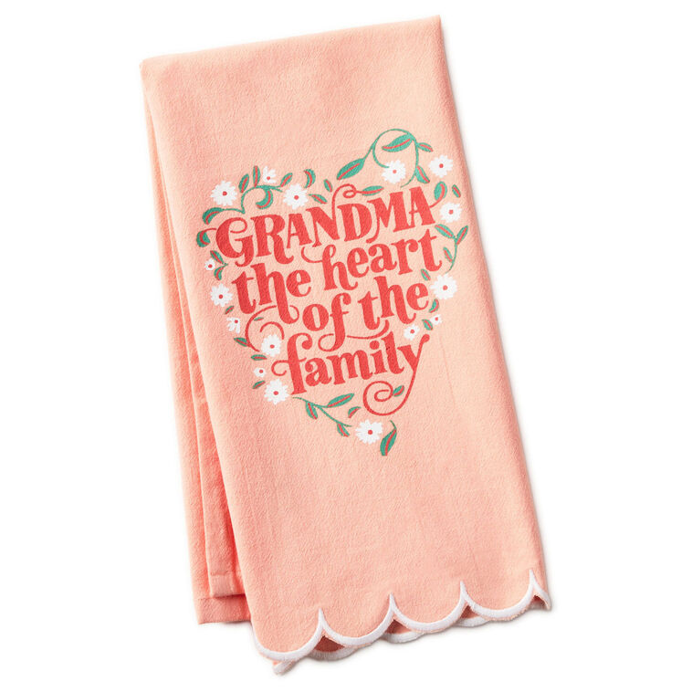 hallmark Grandma Heart of the Home Tea Towel 18x26
