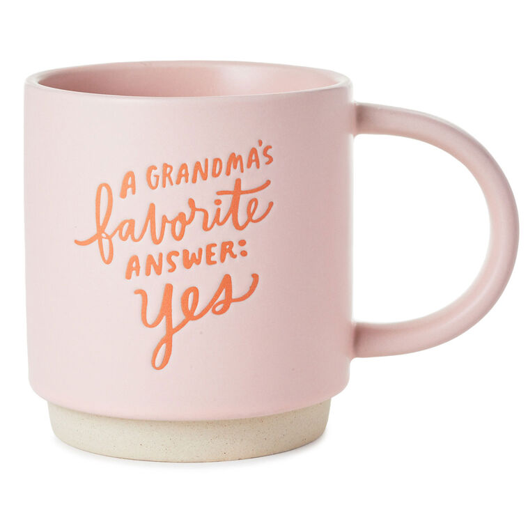 hallmark Grandma's Favorite Answer Mug 16 oz