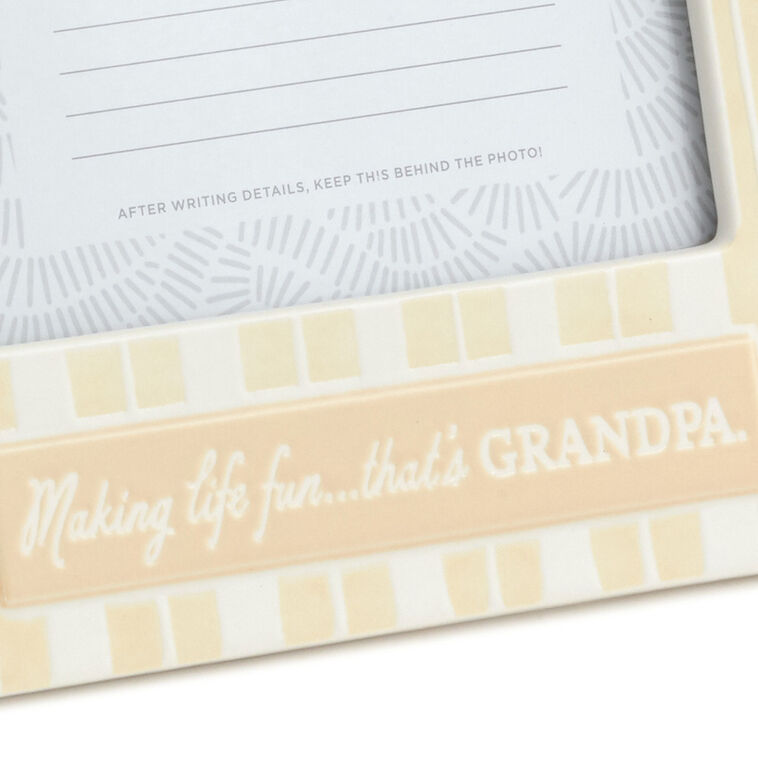 Hallmark Grandpa Makes Life Fun Picture Frame 4x6
