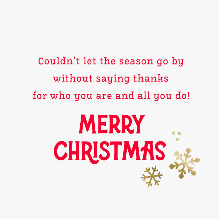 Hallmark Grateful For You Christmas Thank-You Card