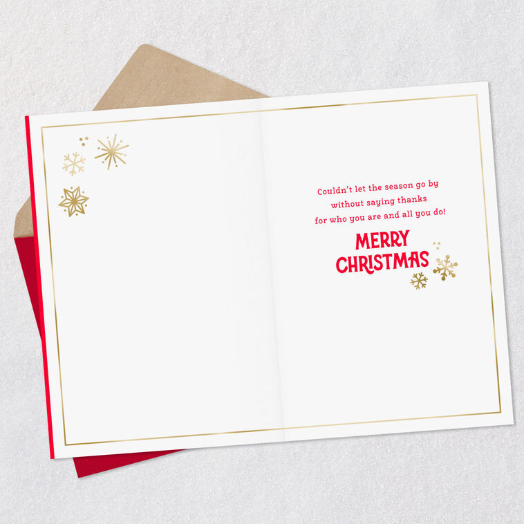 Hallmark Grateful For You Christmas Thank-You Card