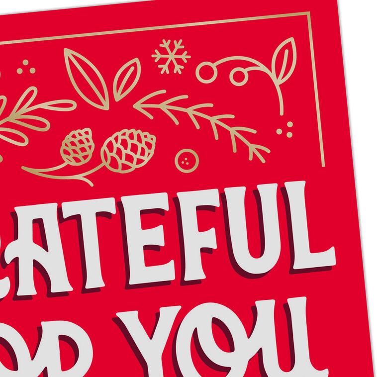 Hallmark Grateful For You Christmas Thank-You Card