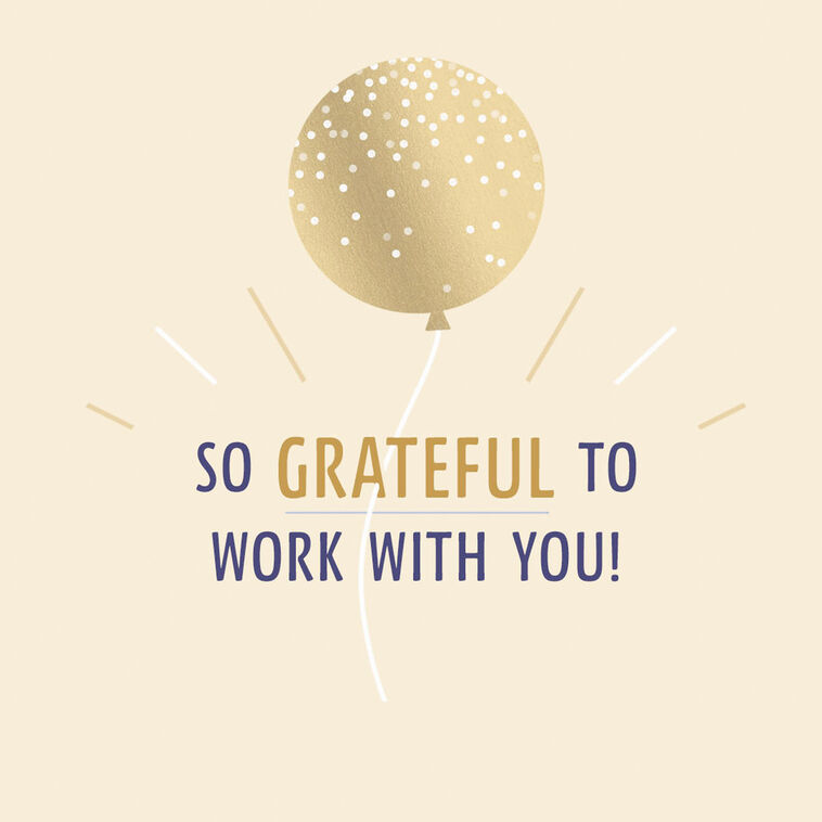 Hallmark Grateful To Work With You Birthday Card