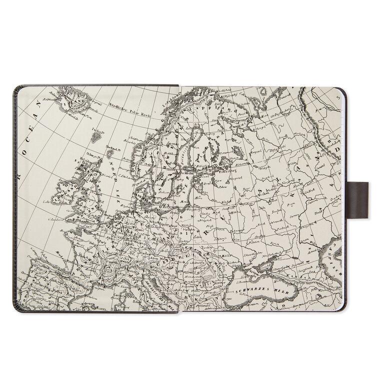 Hallmark Gray Etched Compass Faux Leather Notebook