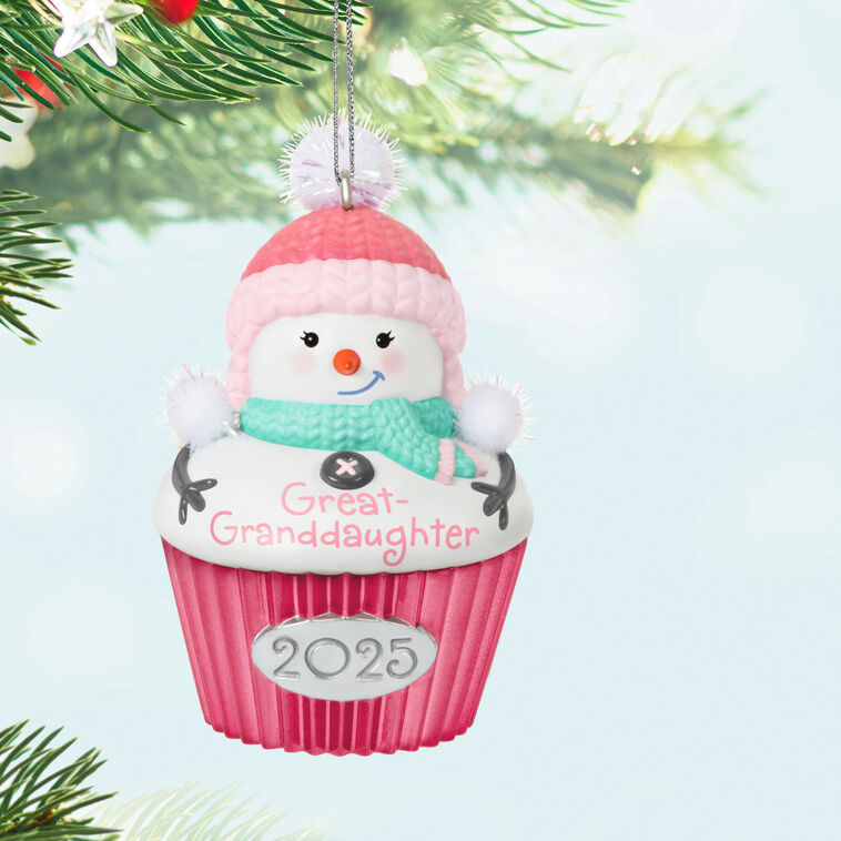 Hallmark Great-Granddaughter Cupcake 2025 Ornament