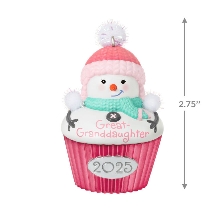 Hallmark Great-Granddaughter Cupcake 2025 Ornament