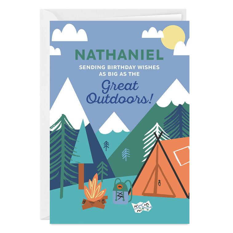 hallmark Great Outdoors Custom Birthday Card