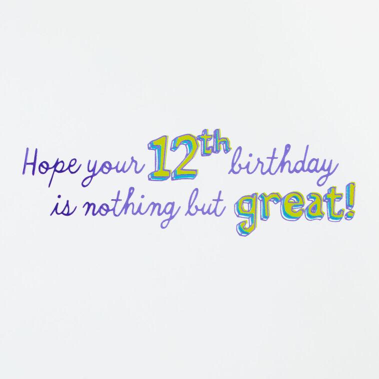 Hallmark Great Times 12th Birthday Card