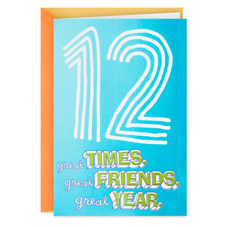 hallmark Great Times 12th Birthday Card