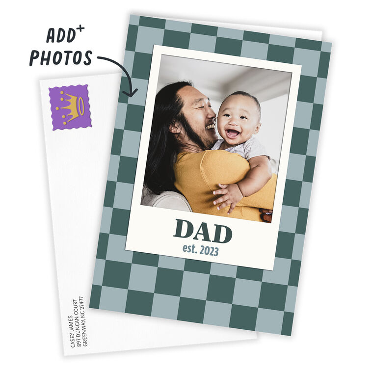 Hallmark Green Checkerboard Custom Card