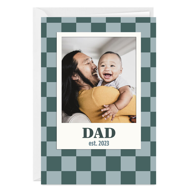hallmark Green Checkerboard Custom Card