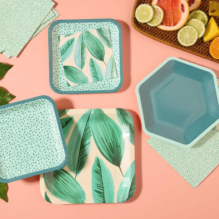 Hallmark Green Hexagonal Dessert Plates Set Of 8