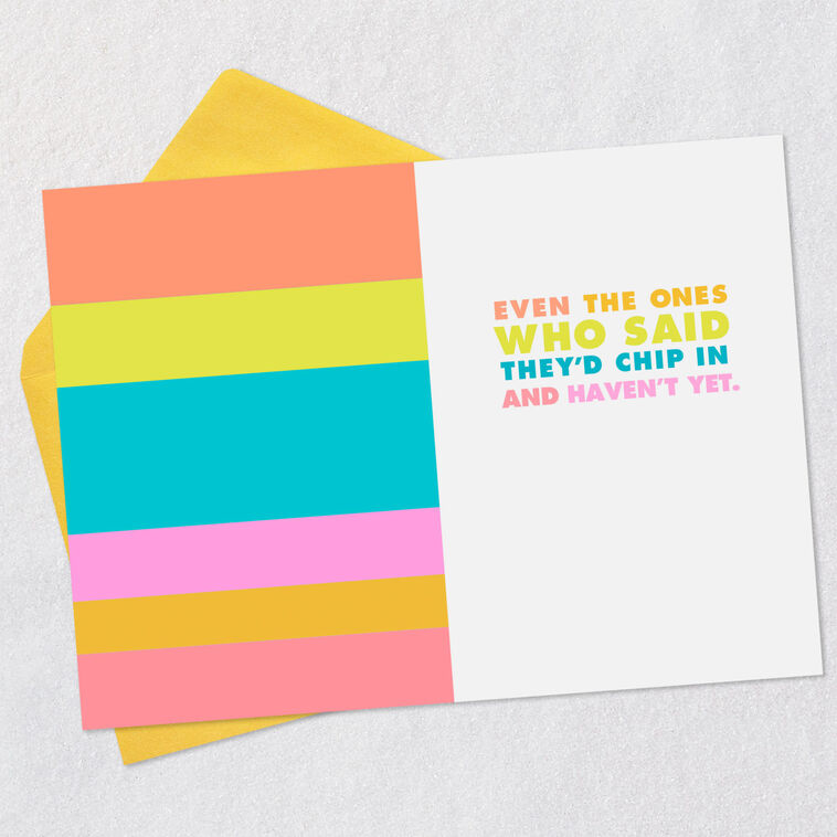 Hallmark Group Gift Funny Birthday Card From Us