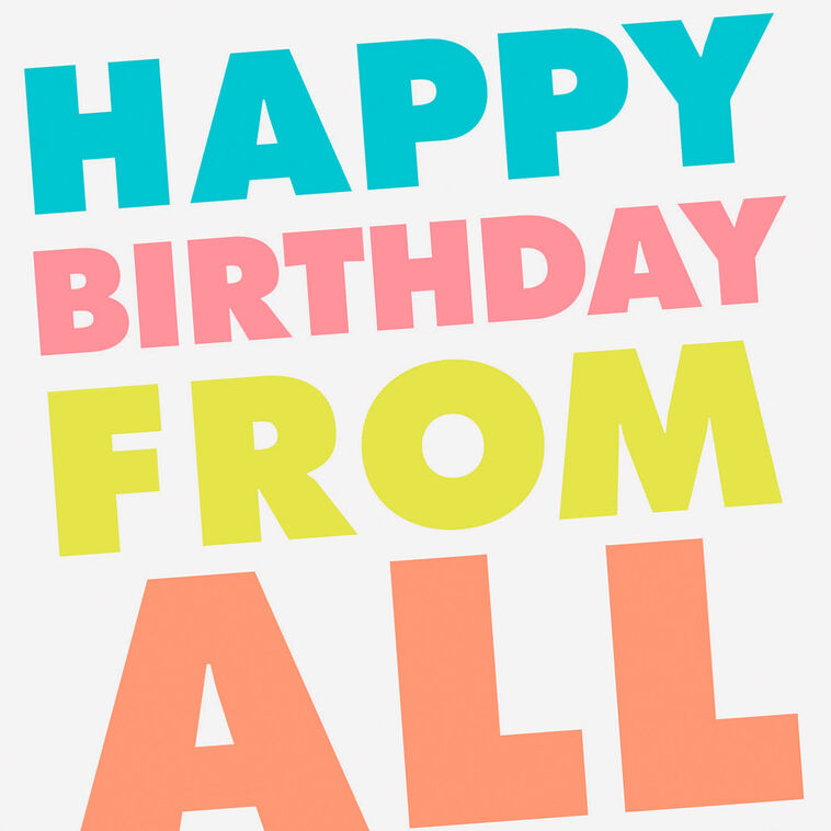 Hallmark Group Gift Funny Birthday Card From Us