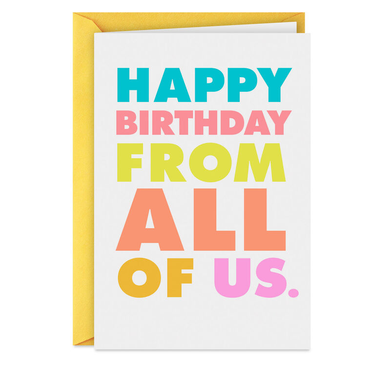 hallmark Group Gift Funny Birthday Card From Us
