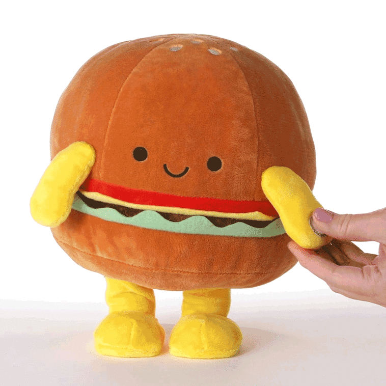 Hallmark Hamburger Plush With Sound And Motion 10"