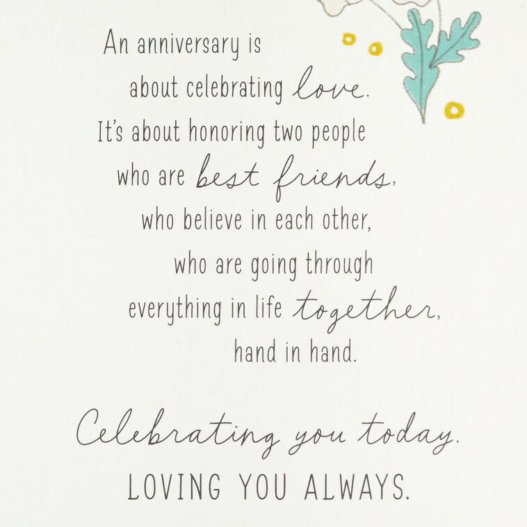 Hallmark Hand In Hand Anniversary Card For Couple