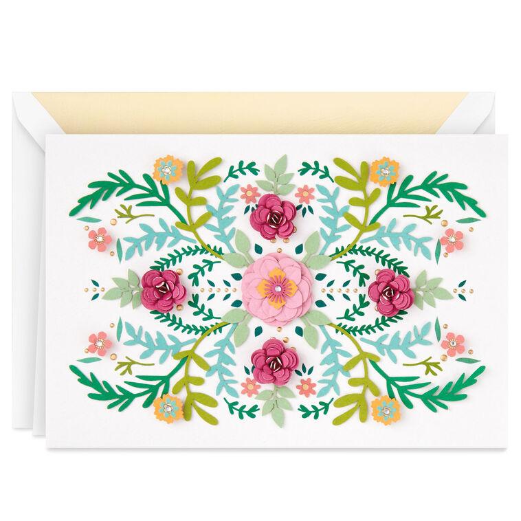 hallmark Handcrafted Flowers Blank Card