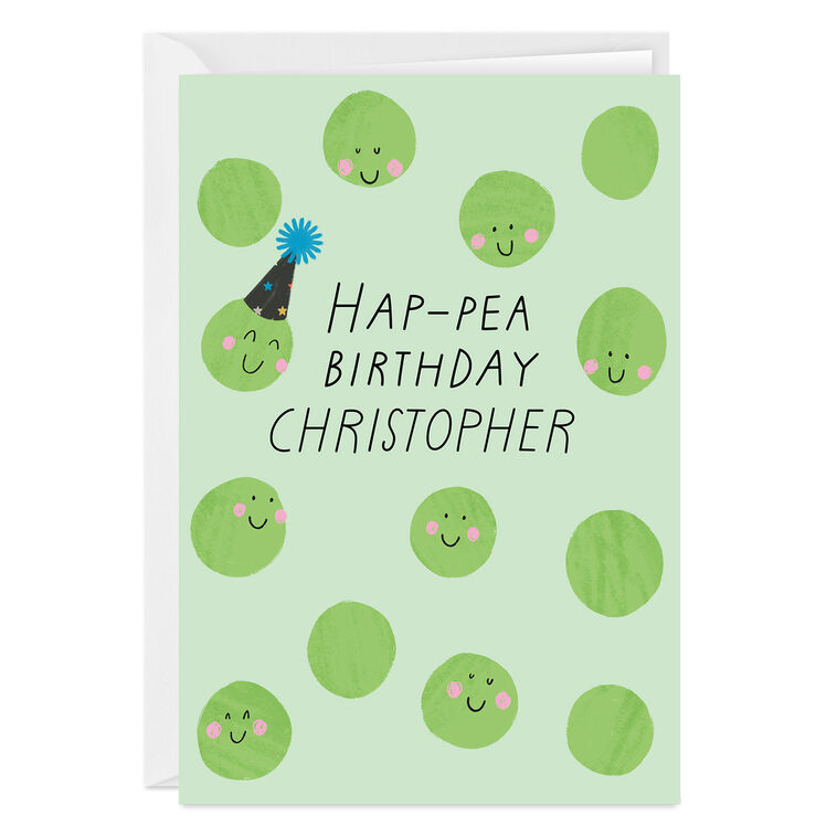 hallmark Hap-pea Day Funny Custom Birthday Card