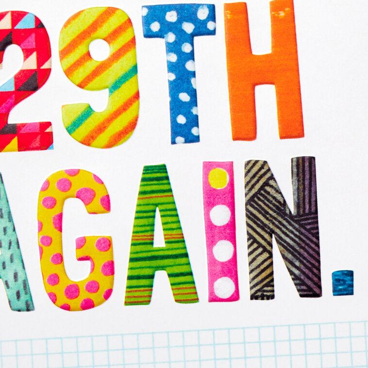Hallmark Happy 29th Again Funny Birthday Card