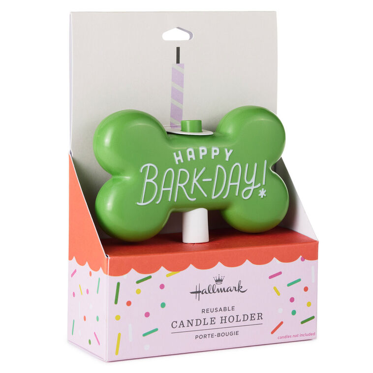 Hallmark Happy Barkday Candle Holder Cake Topper