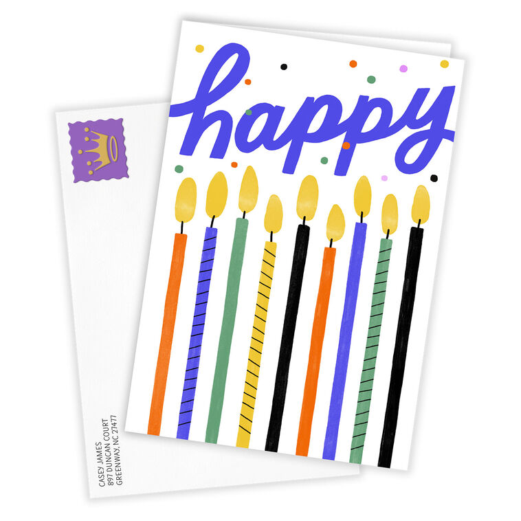 Hallmark Happy Candles Custom Birthday Card
