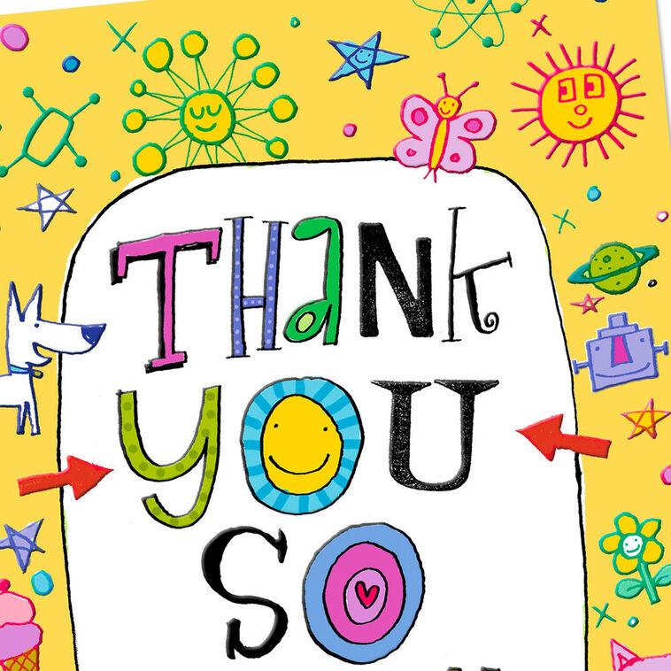 Hallmark Happy Doodles Thank You Card