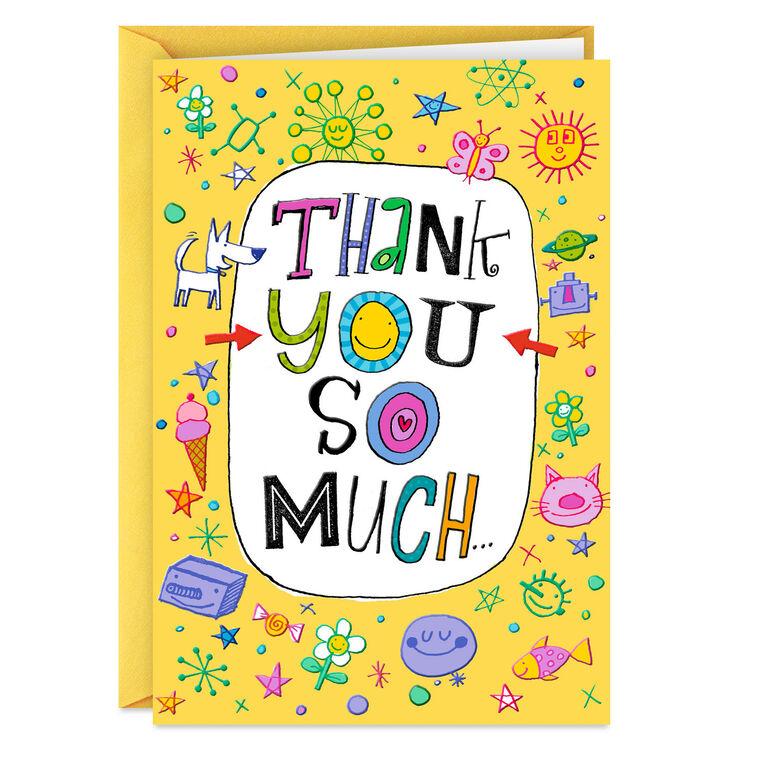 hallmark Happy Doodles Thank You Card