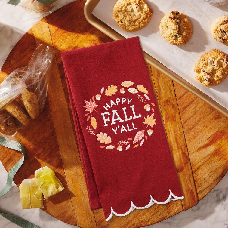 Hallmark Happy Fall Y'all Tea Towel 18x26
