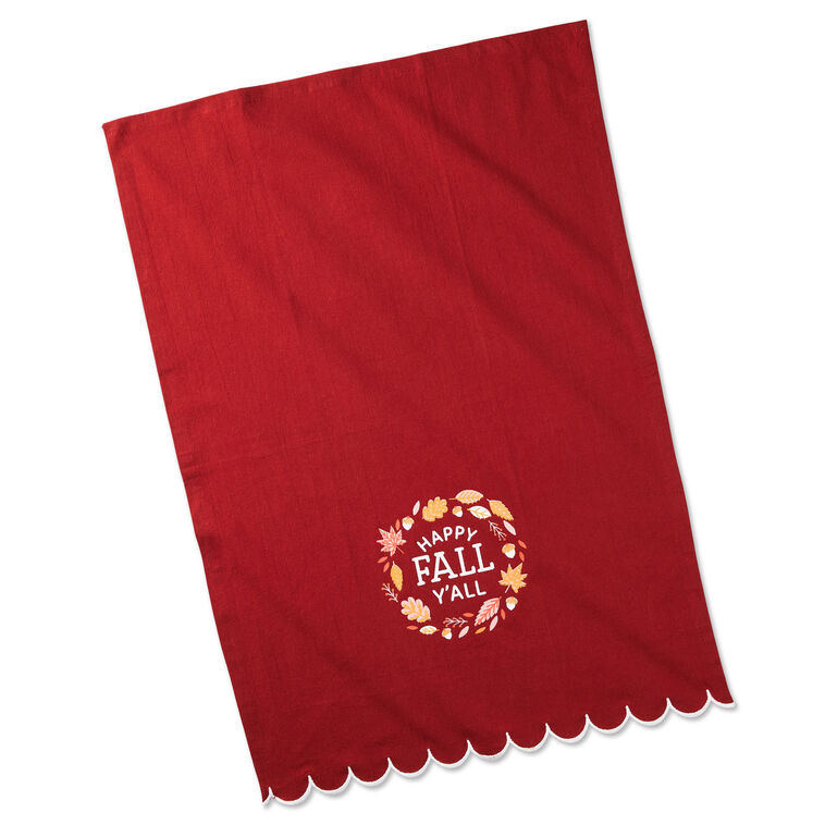 Hallmark Happy Fall Y'all Tea Towel 18x26