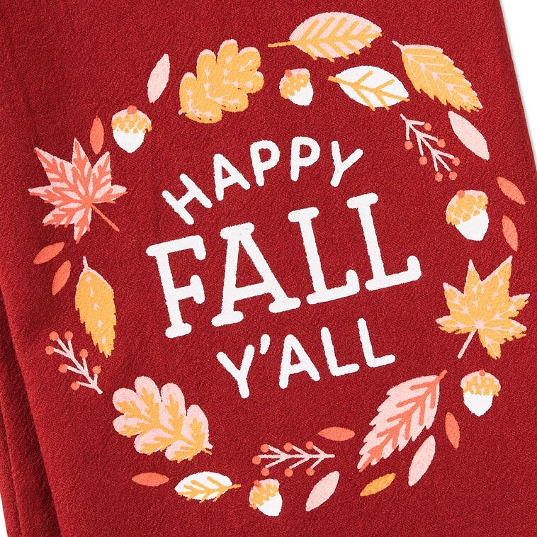 Hallmark Happy Fall Y'all Tea Towel 18x26