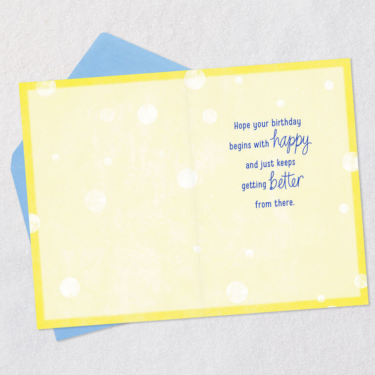 Hallmark Happy Happier Happiest Birthday Card
