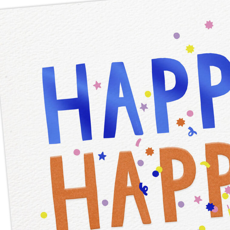 Hallmark Happy Happy Happy Birthday Card