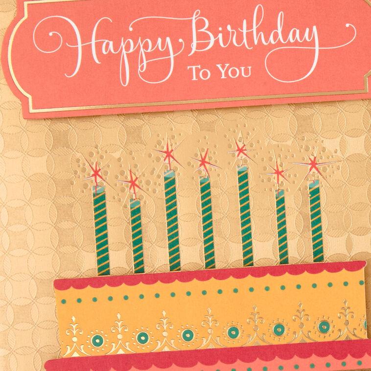 Hallmark Happy Moments Ornate Cake Birthday Card