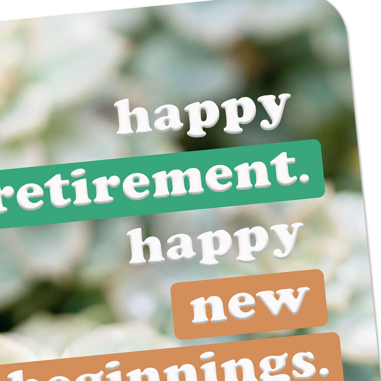 Hallmark Happy New Beginnings Retirement Card