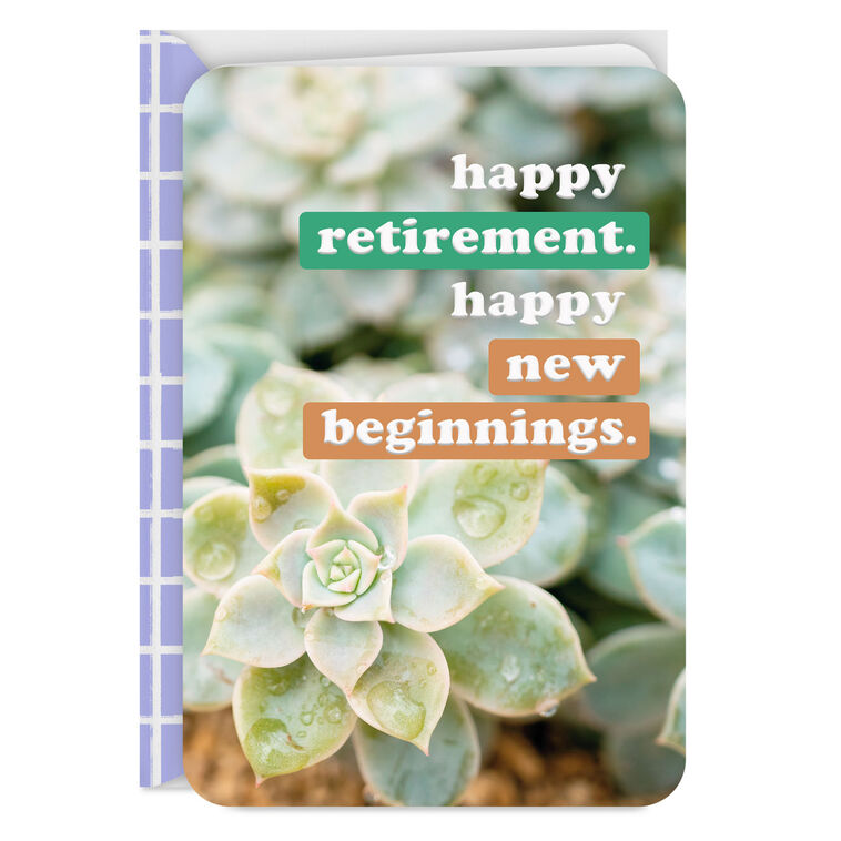 hallmark Happy New Beginnings Retirement Card
