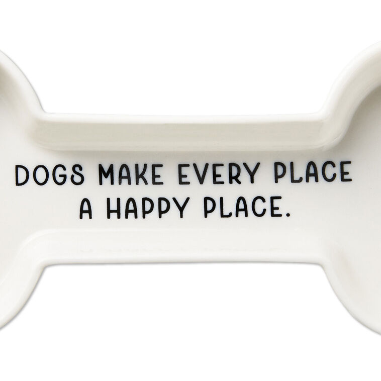 Hallmark Happy Place Dog Bone-Shaped Trinket Dish