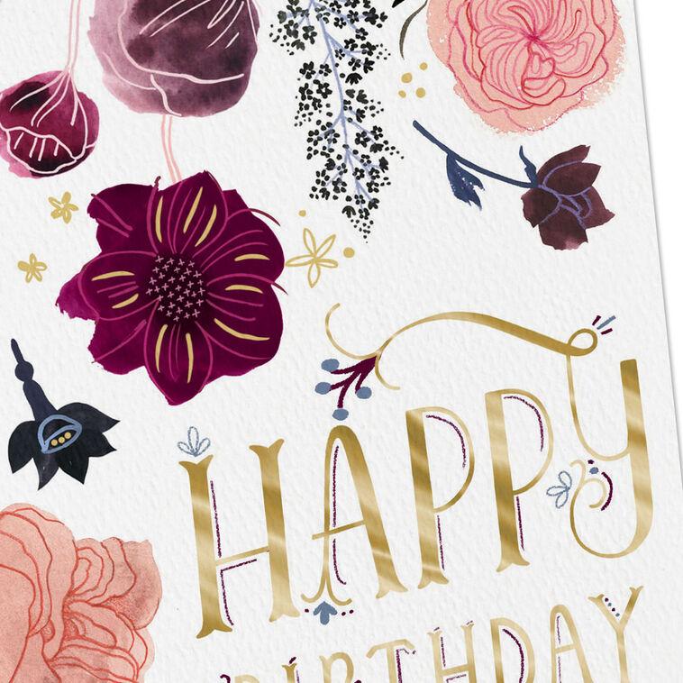 Hallmark Happy Year Ahead Floral Birthday Card
