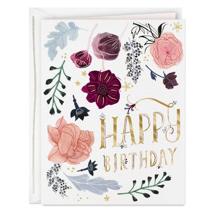 hallmark Happy Year Ahead Floral Birthday Card
