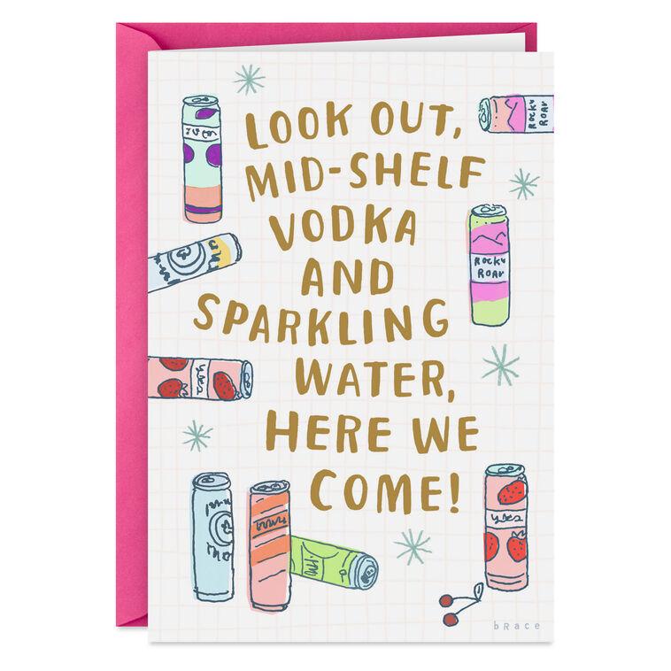 hallmark Hard Seltzer Funny Birthday Card