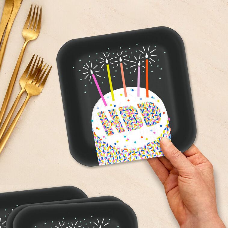 Hallmark "HBD" Cake Dessert Plates Pack Of 8