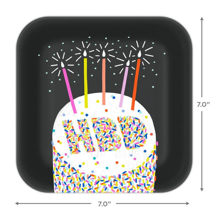 Hallmark "HBD" Cake Dessert Plates Pack Of 8