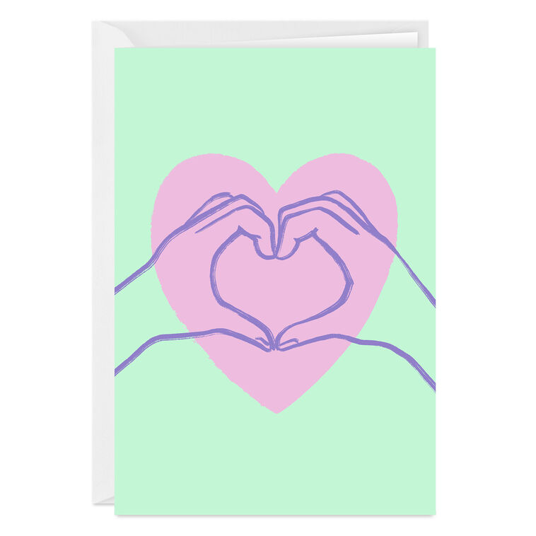 hallmark Heart Hands Custom Love Card